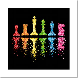 Chess Chess Player Chess Player Rainbow Posters and Art